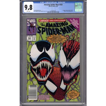 Amazing Spider-Man #363 CGC 9.8 (W) Newsstand *2100501010*