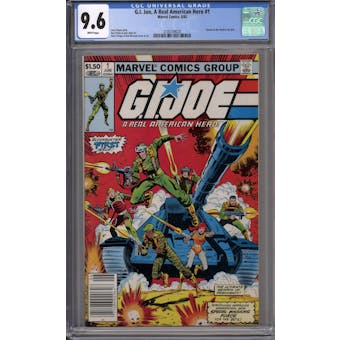 G.I. Joe, A Real American Hero #1 Newsstand Variant CGC 9.6 (W) *2100749020*