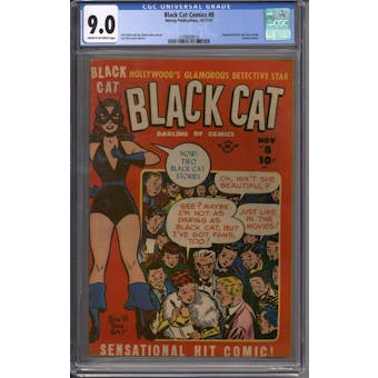Black Cat Comics #8 CGC 9.0 (C-OW) *2109609014*