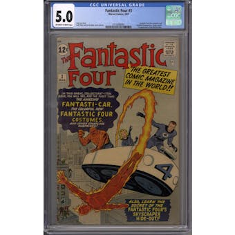 Fantastic Four #3 CGC 5.0 (OW) *2110266001*
