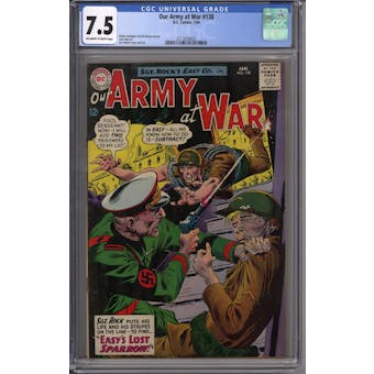 Our Army at War #138 CGC 7.5 (OW-W) *2111624023* Stars & Stripes - (Hit Parade Inventory)