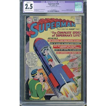 Superman #146 CGC 2.5 (C-OW) Restored Slight (C-1) *2114489016*