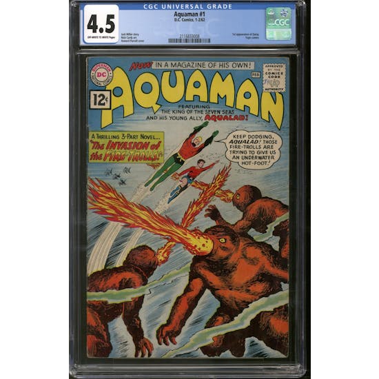 Aquaman #1 CGC 4.5 (OW-W) *2116833008*