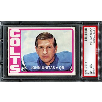 1972 Topps Football #165 Johnny Unitas PSA 8 (NM-MT) *1909