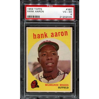 1959 Topps Baseball #380 Hank Aaron PSA 4 (VG-EX) *2035