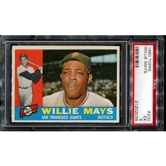1960 Topps Baseball #200 Willie Mays PSA 5 (EX) *2039