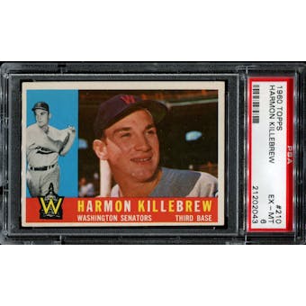 1960 Topps Baseball #210 Harmon Killebrew PSA 6 (EX-MT) *2043
