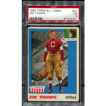 1955 Topps All American Football #37 Jim Thorpe PSA 3 (VG) *2061