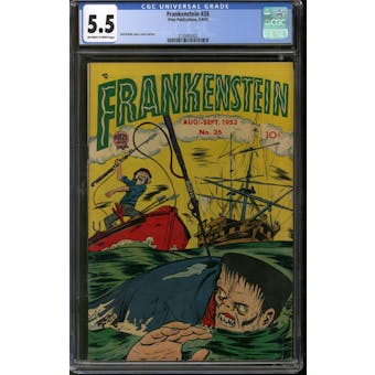 Frankenstein #26 CGC 5.5 (OW-W) *2120403002* (Hit Parade Inventory-End)