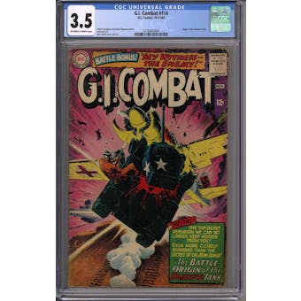G.I. Combat #114 CGC 3.5 (OW-W) *2120405004* Stars & Stripes - (Hit Parade Inventory)