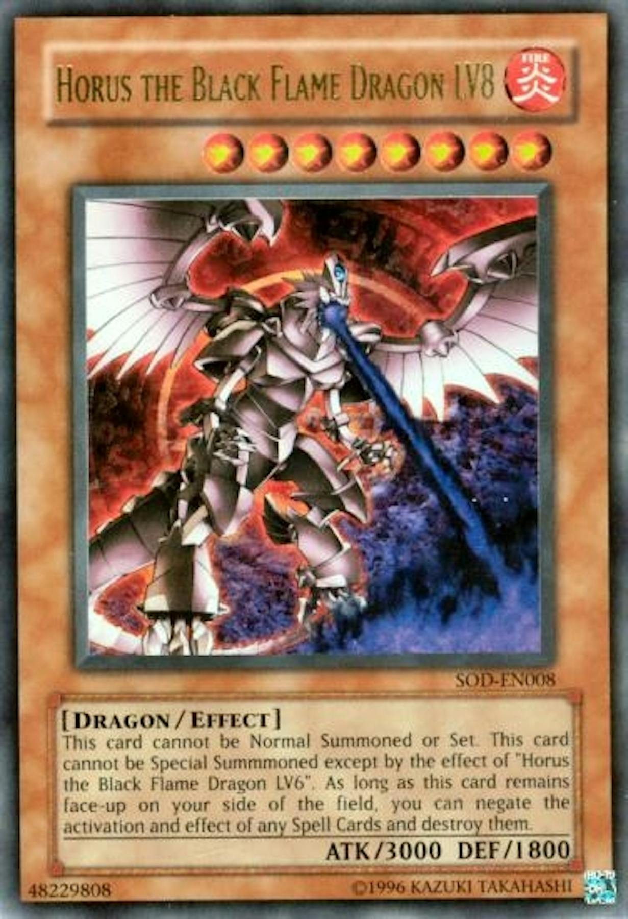 Horus the Black Flame Dragon LV8 (character) - Yugipedia - Yu-Gi
