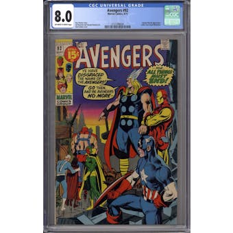 Avengers #92 CGC 8.0 (OW-W) *2131398004*