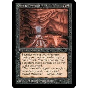 Magic the Gathering Antiquities Single Gate to Phyrexia - MODERATE PLAY (MP)