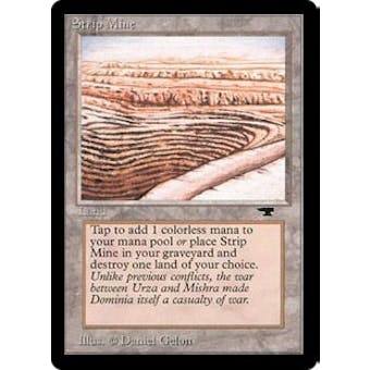 Magic the Gathering Antiquities Single Strip Mine (Sky, Uneven Land) - MODERATE PLAY (MP)