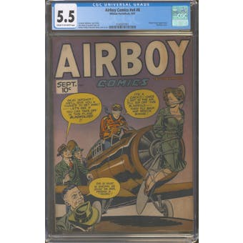 Airboy Comics #v4 #8 CGC 5.5 (C-OW) *2140027001*