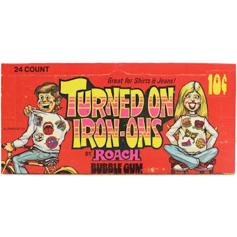 Turned On Iron-Ons Trading Cards Wax Box (Donruss 1972)