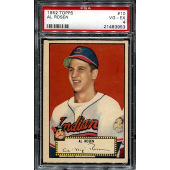 1952 Topps Baseball #10 Al Rosen PSA 4 (VG-EX) *3953