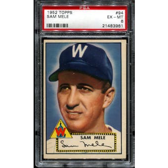 1952 Topps Baseball #94 Sam Mele PSA 6 (EX-MT) *3961