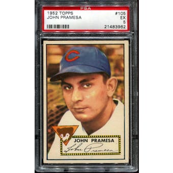 1952 Topps Baseball #105 John Pramesa PSA 5 (EX) *3962