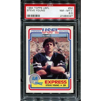 1984 Topps USFL Football #52 Steve Young Rookie PSA 8.5 (NM-MT+) *4027