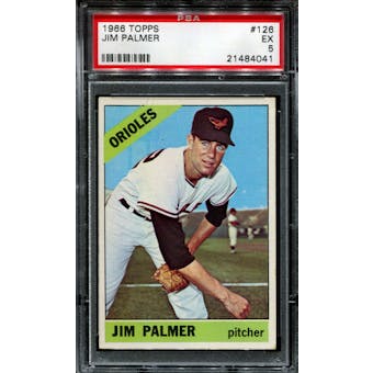 1966 Topps Baseball #126 Jim Palmer Rookie PSA 5 (EX) *4041