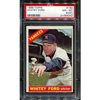 1966 Topps Baseball #160 Whitey Ford PSA 8 (NM-MT) (OC) *4042