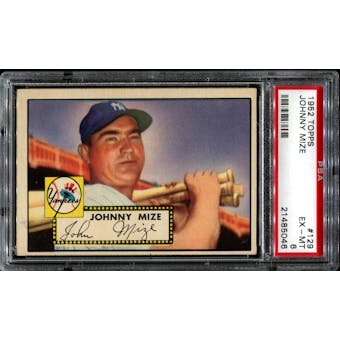 1952 Topps Baseball #129 Johnny Mize PSA 6 (EX-MT) *5046