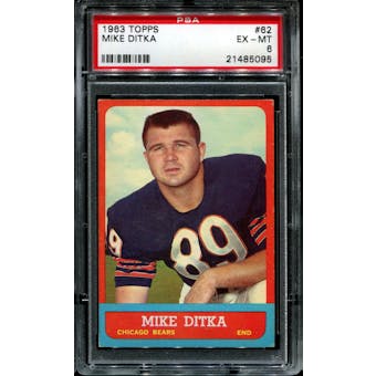 1963 Topps Football #62 Mike Ditka PSA 6 (EX-MT) *5095