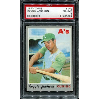 1970 Topps Baseball #140 Reggie Jackson PSA 6 (EX-MT) *5099