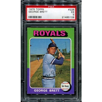 1975 Topps Baseball #228 George Brett PSA 5 (EX) *5108