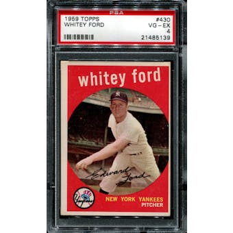 1959 Topps Baseball #430 Whitey Ford PSA 4 (VG-EX) *5139