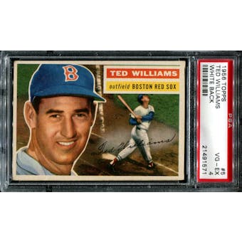 1956 Topps Baseball #5 Ted Williams PSA 4 (VG-EX) *1571