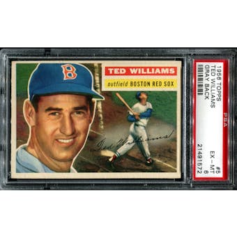 1956 Topps Baseball #5 Ted Williams PSA 6 (EX-MT) *1572