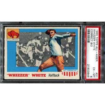 1955 Topps All American Football #21 Whizzer White Rookie PSA 6 (EX-MT) *3846