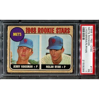 1968 O-Pee-Chee Baseball #177 Nolan Ryan Rookie PSA 1 (PR) *9286