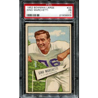 1952 Bowman Large Football #5 Gino Marchetti Rookie PSA 1 (PR) *9303