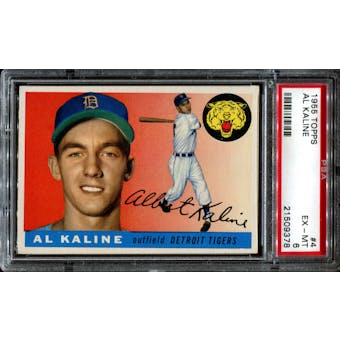 1955 Topps Baseball #4 Al Kaline PSA 6 (EX-MT) *9378