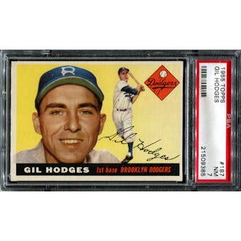 1955 Topps Baseball #187 Gil Hodges PSA 7 (NM) *9385