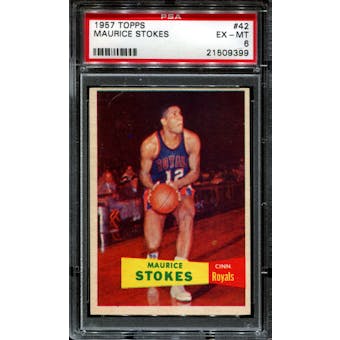 1957/58 Topps Basketball #42 Maurice Stokes PSA 6 (EX-MT) *9399