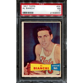1957/58 Topps Basketball #59 Al Bianchi Rookie PSA 7 (NM) *9400
