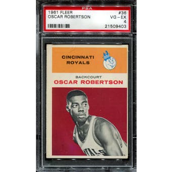 1961/62 Fleer Basketball #36 Oscar Robertson Rookie PSA 4 (VG-EX) *9403
