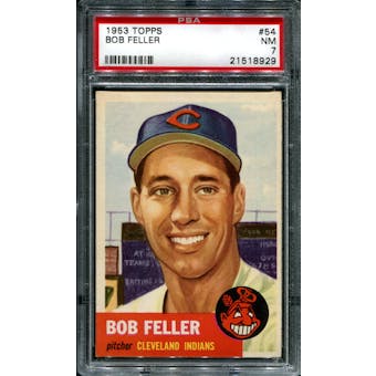 1953 Topps Baseball #54 Bob Feller PSA 7 (NM) *8929