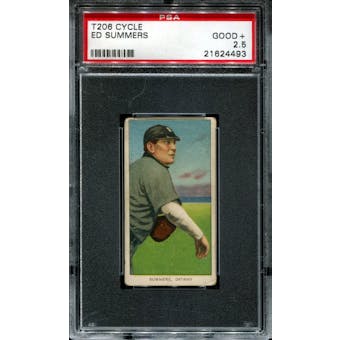 1909-11 T206 Cycle Ed Summers PSA 2.5 (GOOD+) *4493