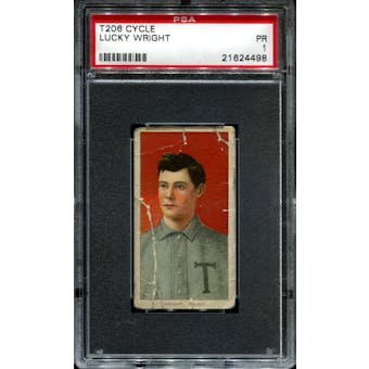 1909-11 T206 Cycle Lucky Wright PSA 1 (PR) *4498