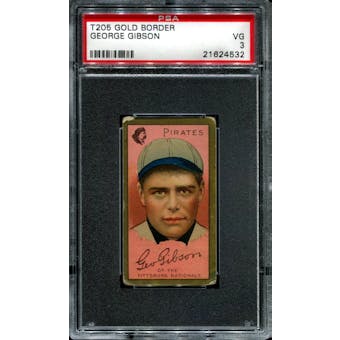 1911 T205 Gold Border Cycle George Gibson PSA 3 (VG) *4532