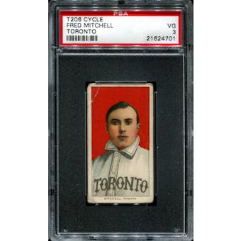 1909-11 T206 Cycle Fred Mitchell (Toronto) PSA 3 (VG) *4701