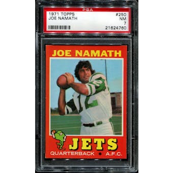 1971 Topps Football #250 Joe Namath PSA 7 (NM) *4760
