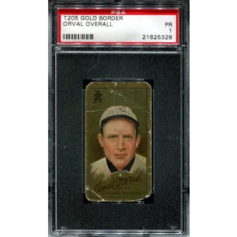1911 T205 Gold Border Cycle Orval Overall PSA 1 (PR) *5328