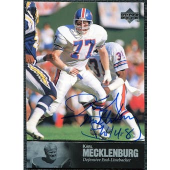 1997 Upper Deck Legends Autographs #AL139 Karl Mecklenburg