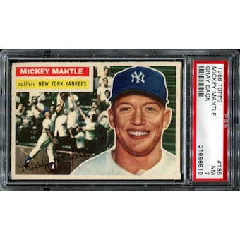 1956 Topps Baseball #135 Mickey Mantle PSA 7 (NM) *6819